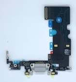 для iPhone 8 - нижний шлейф зарядки белый OEM