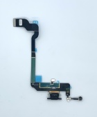 для iPhone XS - нижний шлейф зарядки черный OEM