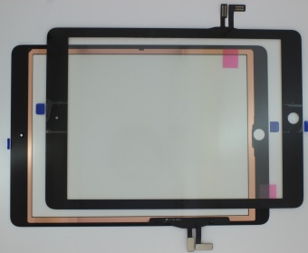 для iPad 5 (2017) / Air 1 (A1474 A1475 A1476 A1822 A1823 A1824) - сенсорное стекло (touchscreen) черное OEM