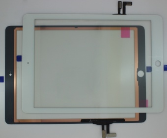 для iPad 5 (2017) / Air 1 (A1474 A1475 A1476 A1822 A1823 A1824) - сенсорное стекло (touchscreen) белое OEM